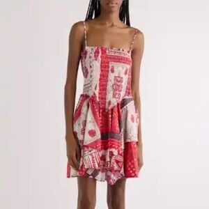 Isabel Marant Étoile Anka Paisley Print Smocked Cotton Sundress Size 4/36